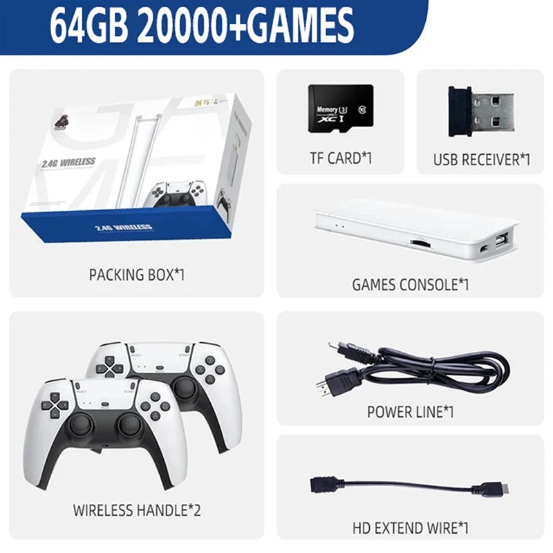 Game console stick 64GB 20000+game 4K high-definition