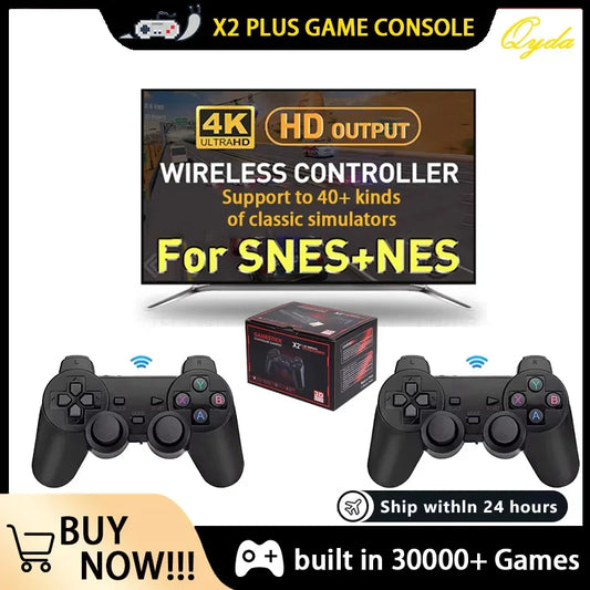 New Classic Video Game Console. Wireless 4K HD Controller. 30000 Games, 50 Simulators. Compatible with PS1, N64 Retro Gaming