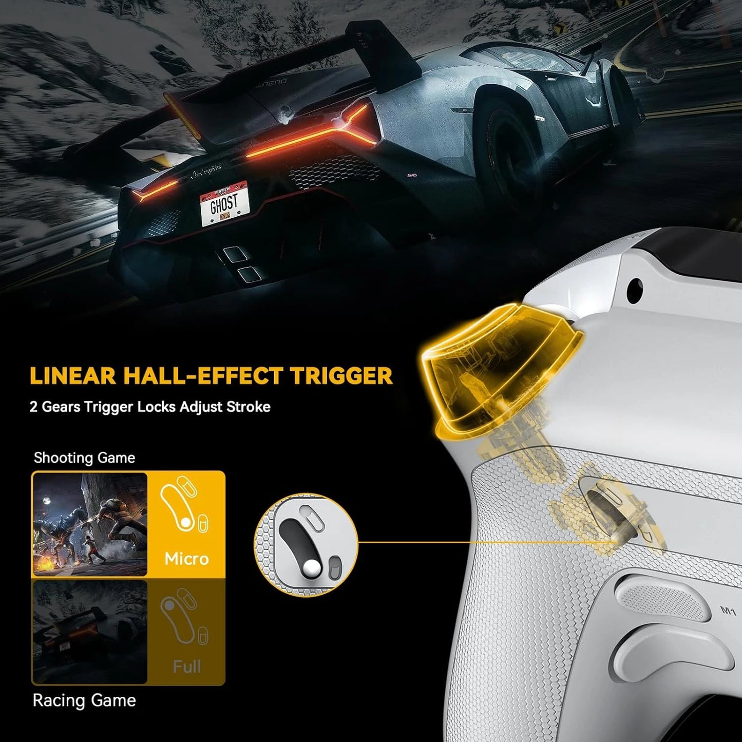 Wireless Gaming Controller With Hall Effect Stick